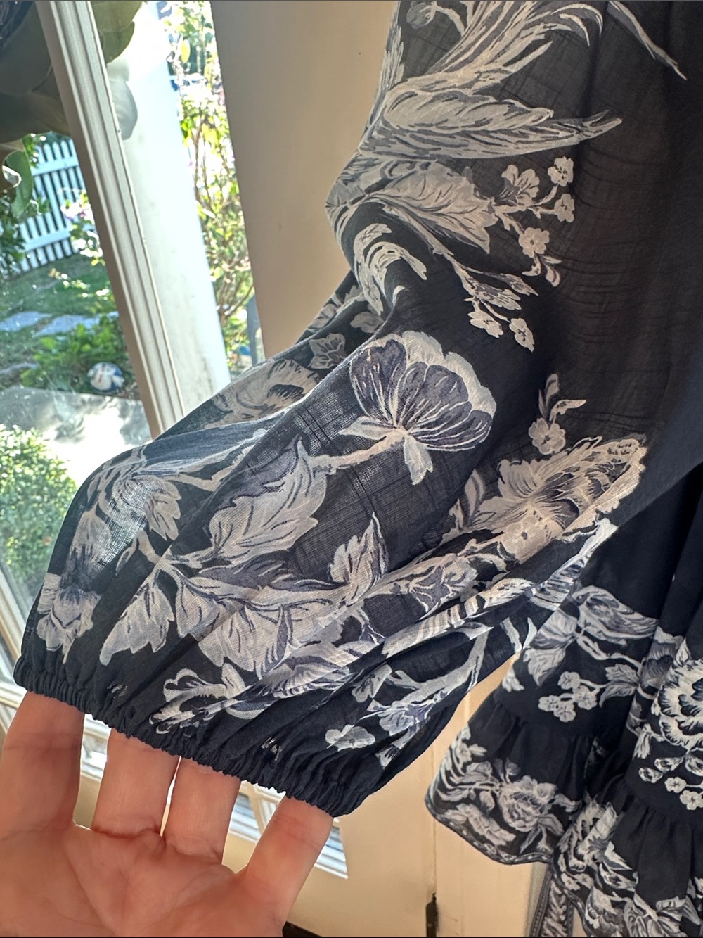 ZIMMERMAN Aliane Floral-Print Cotton Wrap Dress (Sz 0P) - Picture 6 of 7